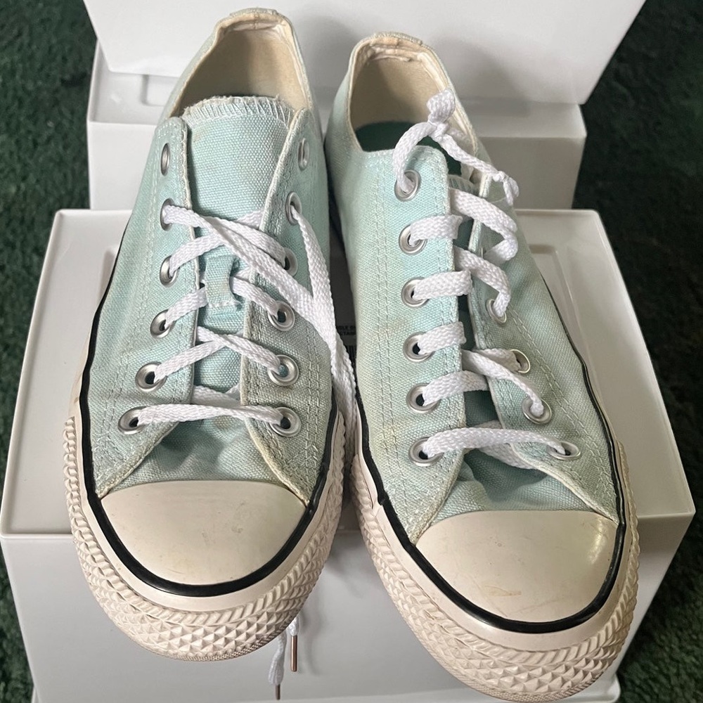 Mint Green women’s converse.